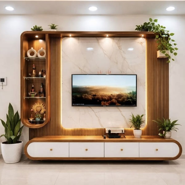 Luxury Designer TV Unit Setup
